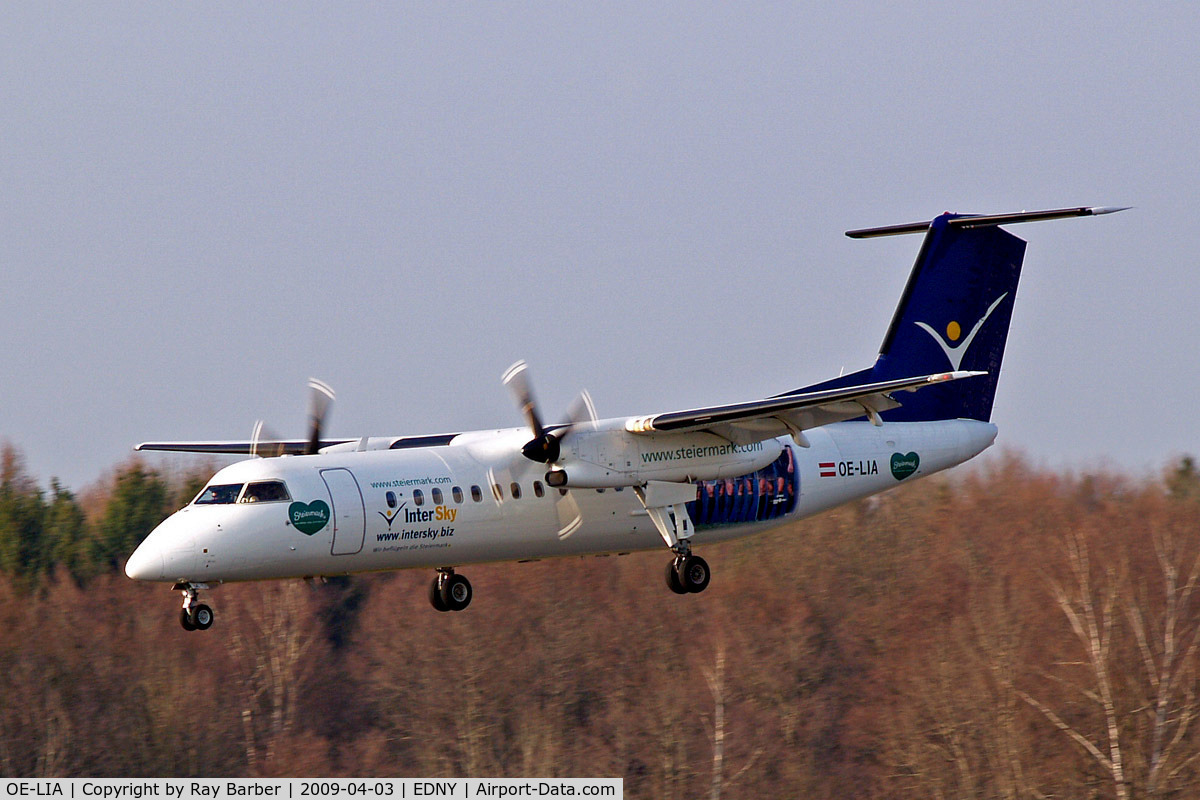 OE-LIA, 1997 De Havilland Canada DHC-8-314 Dash 8 C/N 505, De Havilland Canada DHC-8Q-314 Dash 8 [505] (Intersky) Friedrichshafen~D 03/04/2009