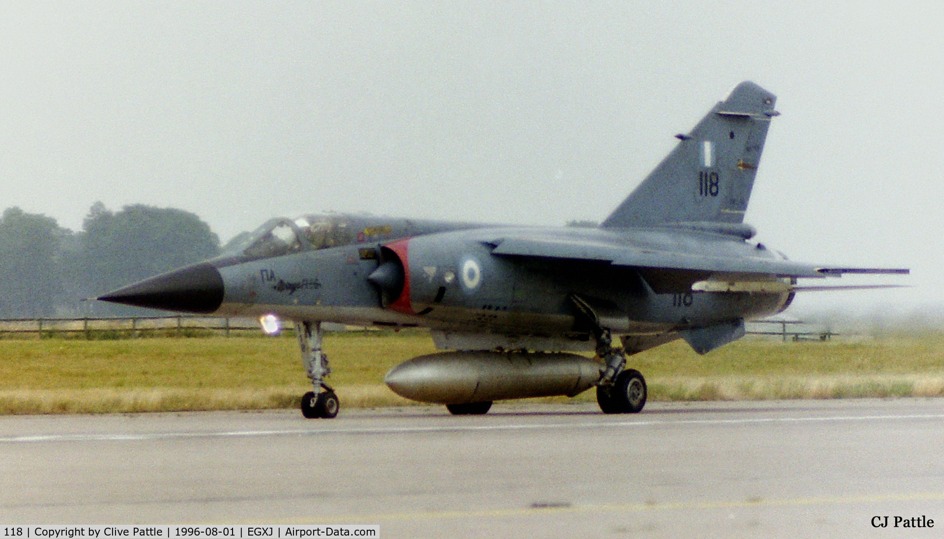 118, Dassault Mirage F.1CG C/N Not found 118, Pictured at RAF Cottesmore is Dassault Mirage F.1C of the HAF 334 mira whilst on a visit to the UK
