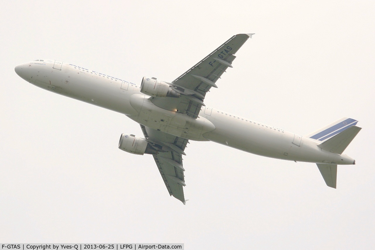 F-GTAS, 2008 Airbus A321-212 C/N 3419, Airbus A321-212, Take off rwy 27L, Roissy Charles De Gaulle airport (LFPG-CDG)