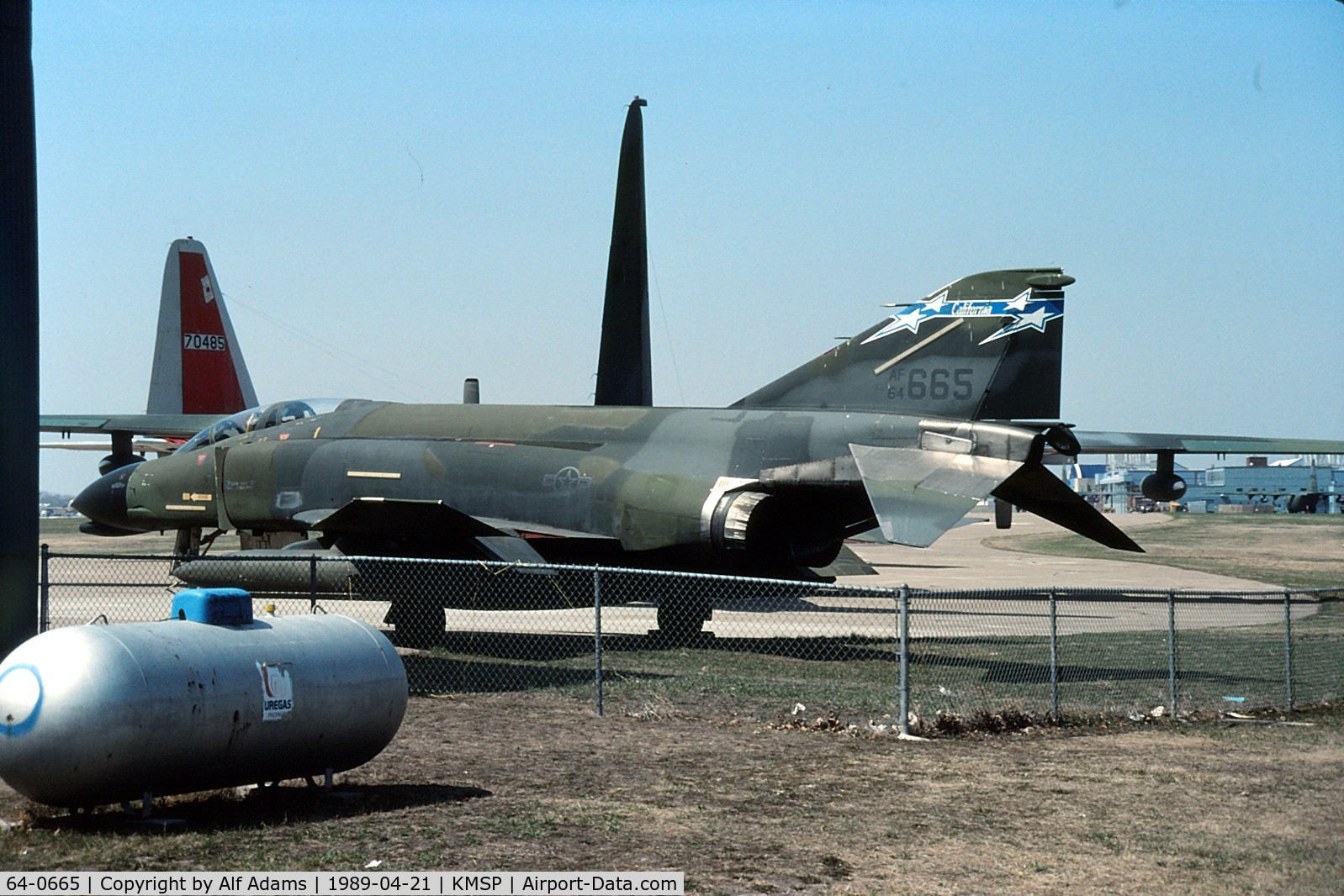 64-0665, 1964 McDonnell F-4C-21-MC Phantom II C/N 885, Shown at the Minnesota Air Guard Museum in 1989.