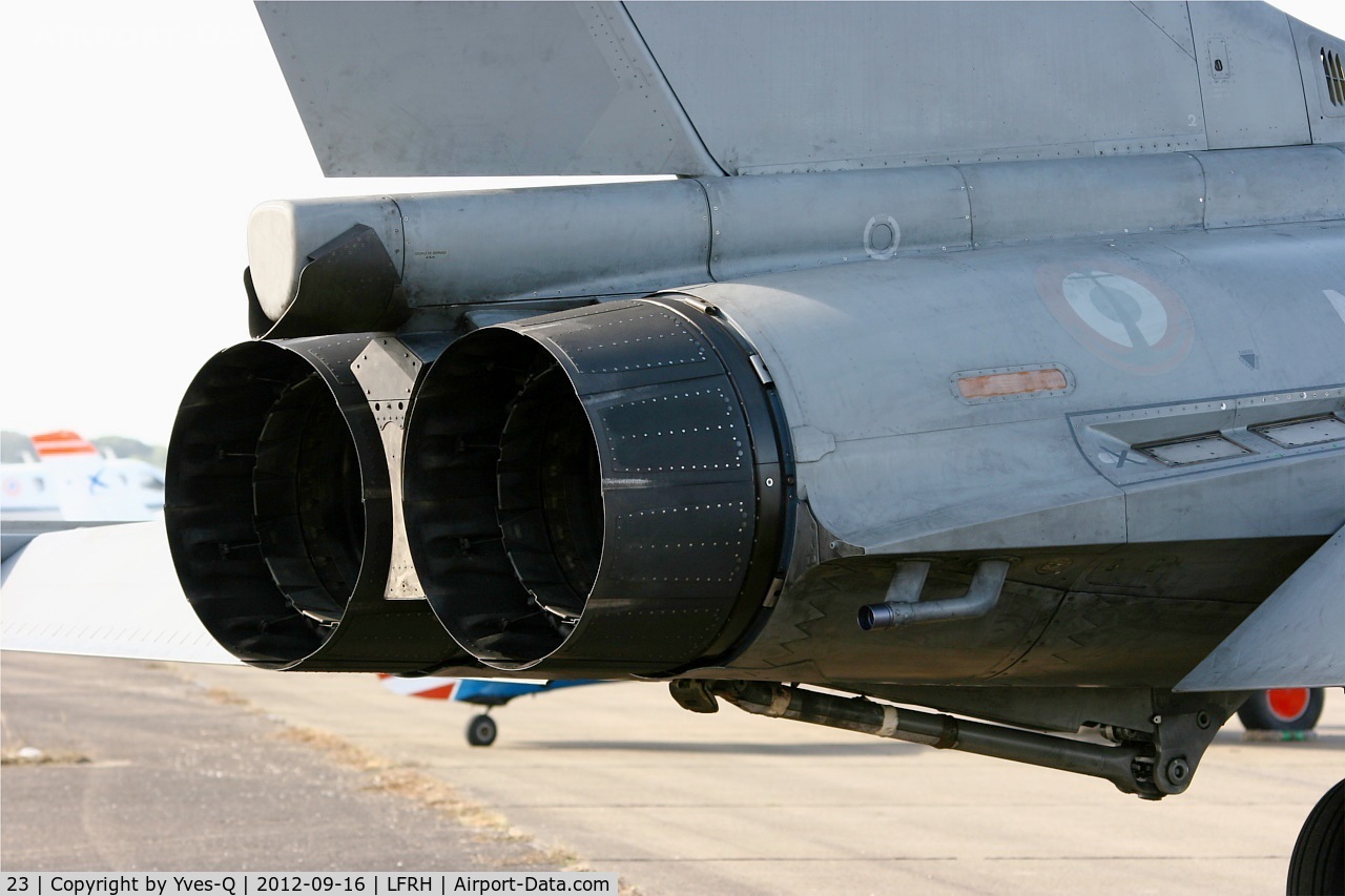 23, Dassault Rafale M C/N 23, French Naval Aviation Dassault Rafale M, Close view of nozzle, Lann Bihoue Naval Air Base (LFRH-LRT) Open day 2012