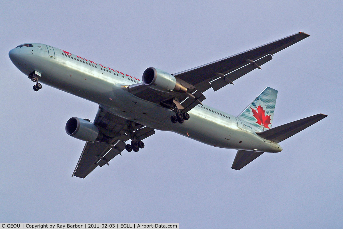 C-GEOU, 1999 Boeing 767-375 C/N 30108, Boeing 767-375ER [30108] (Air Canada) Home~G 03/02/2011. On approach 27R.