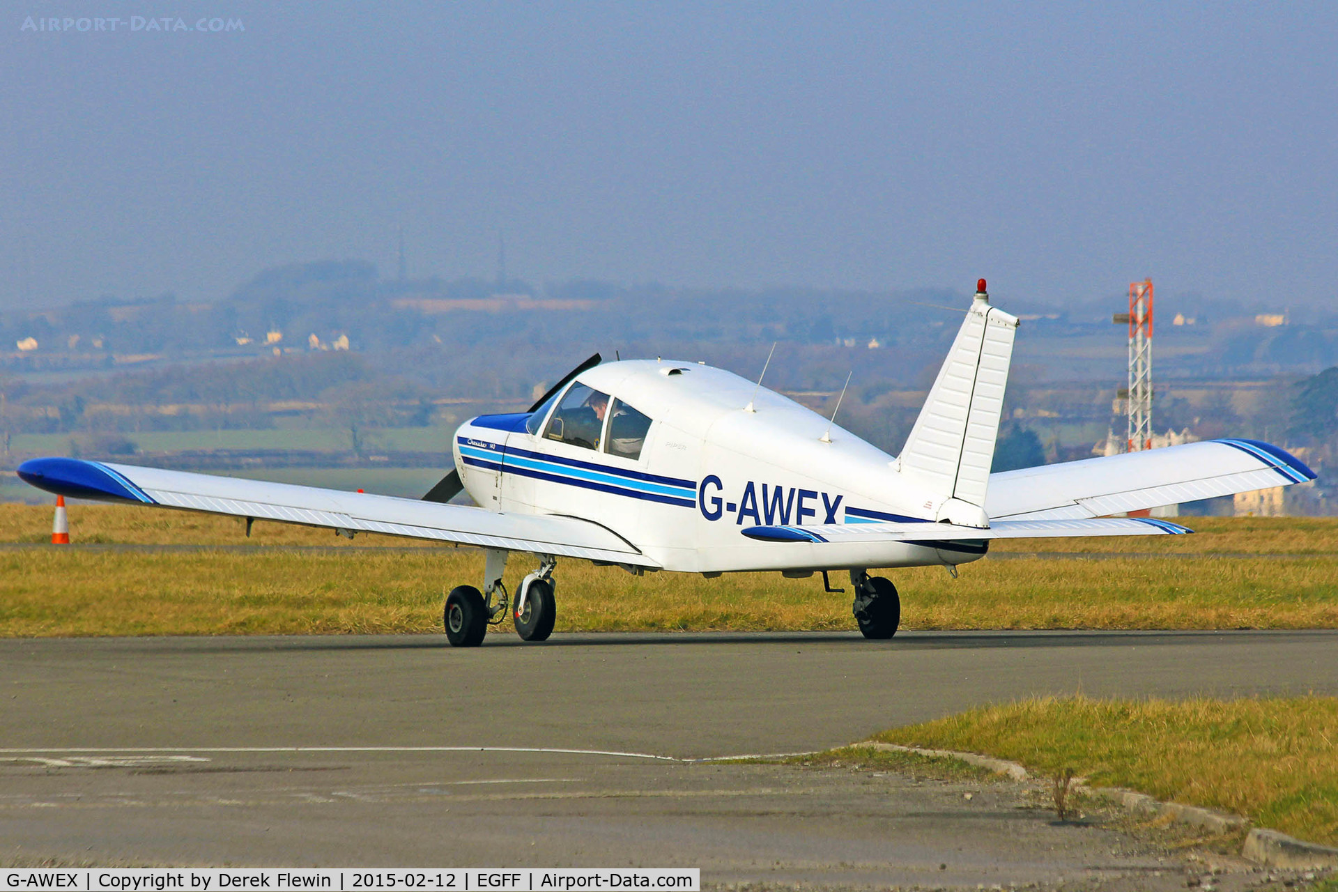 G-AWEX, 1968 Piper PA-28-140 Cherokee C/N 28-24472, Cherokee, East midlands based, previously N11C, seen shutting down on the GA apron.