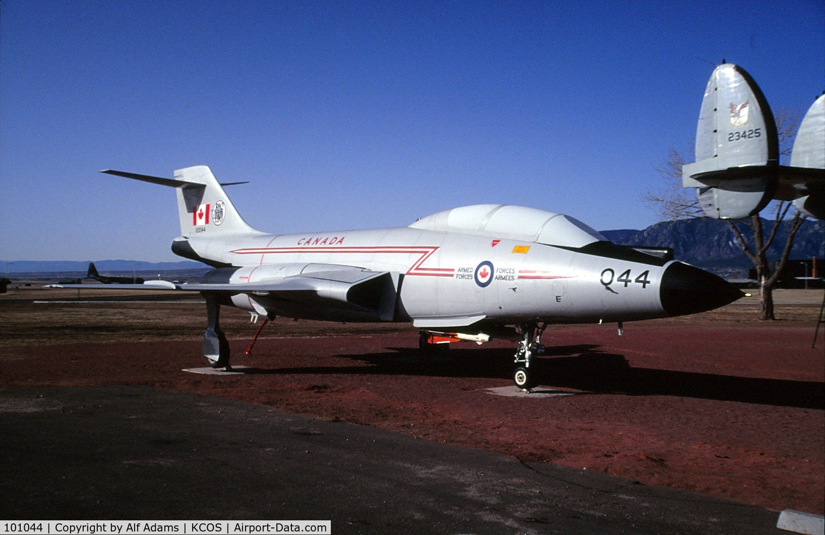 101044, 1957 McDonnell CF-101B Voodoo C/N 559, Shown at the NORAD Museum on Peterson Air Force Base, Colorado Springs, Colorado in 1992.