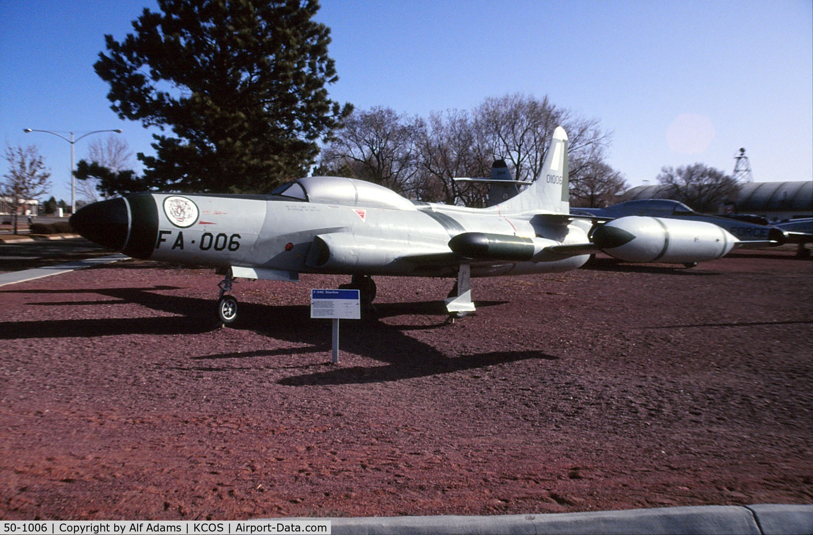 50-1006, 1950 Lockheed F-94C Starfire C/N 880-8051, Shown at the museum on Peterson Air Force Base, Colorado Springs, Colorado in 1992.