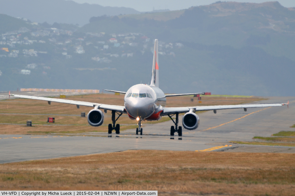 VH-VFD, 2011 Airbus A320-232 C/N 4922, At Wellington