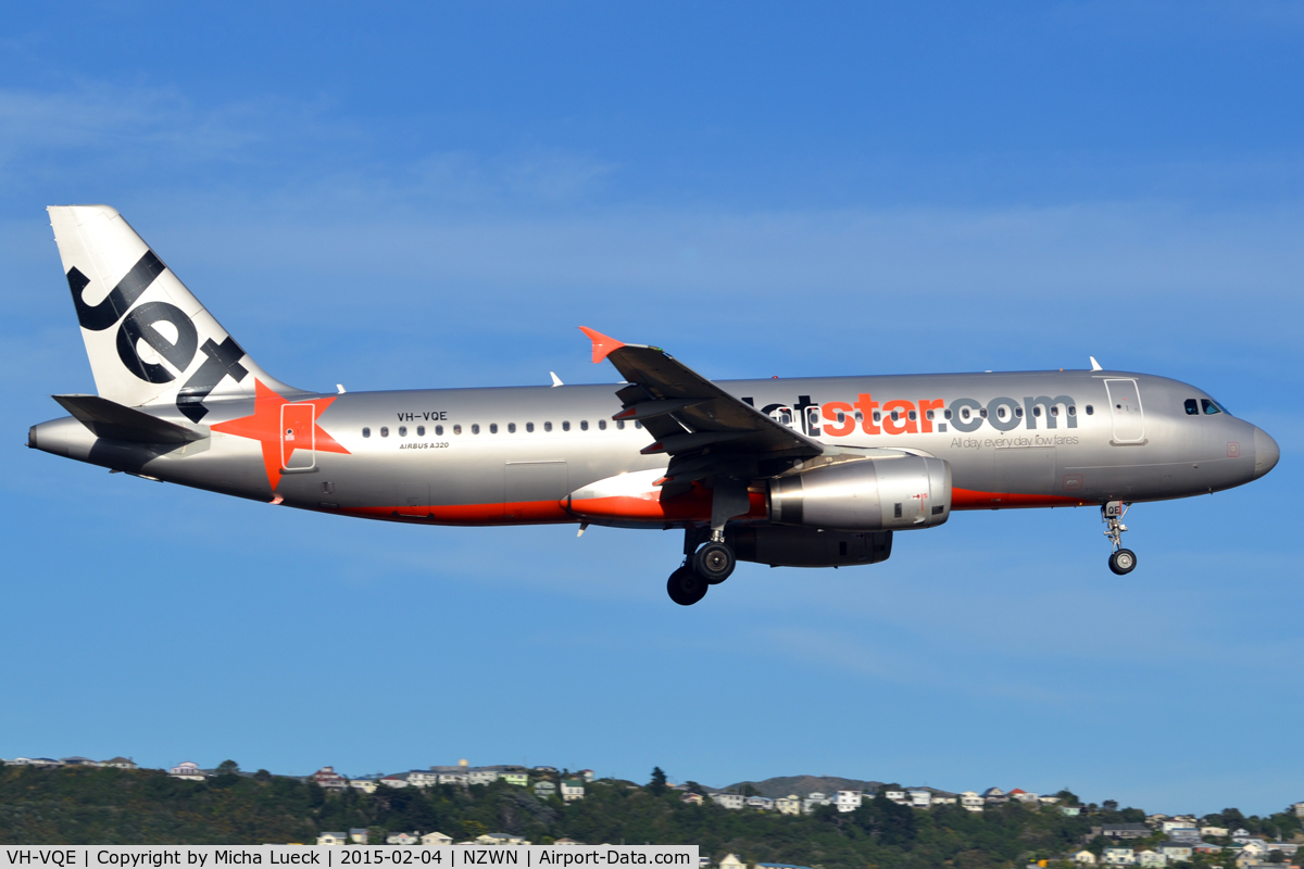 VH-VQE, 2008 Airbus A320-232 C/N 3495, At Wellington