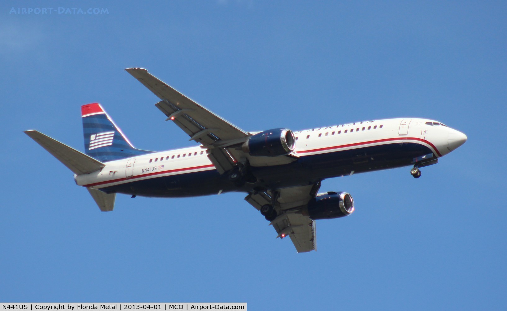 N441US, 1990 Boeing 737-4B7 C/N 24812, USAirways 737-400