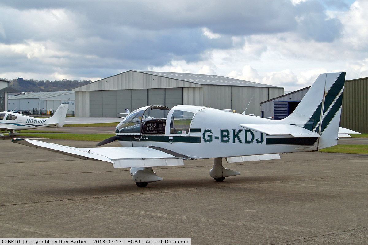 G-BKDJ, 1982 Robin DR-400-120 Dauphin 80 C/N 1584, Robin DR.400/120 Dauphin 80 [1584] Staverton~G 13/03/2013