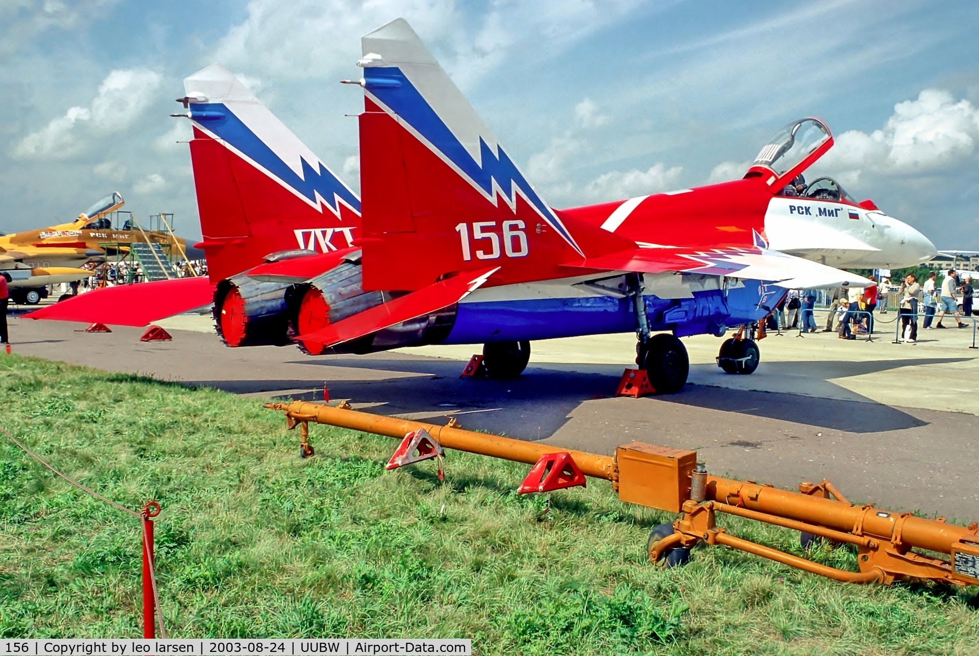156, Mikoyan-Gurevich MiG-29M OVT C/N 29609055561, Zhukovsky Moscow 24.8.03