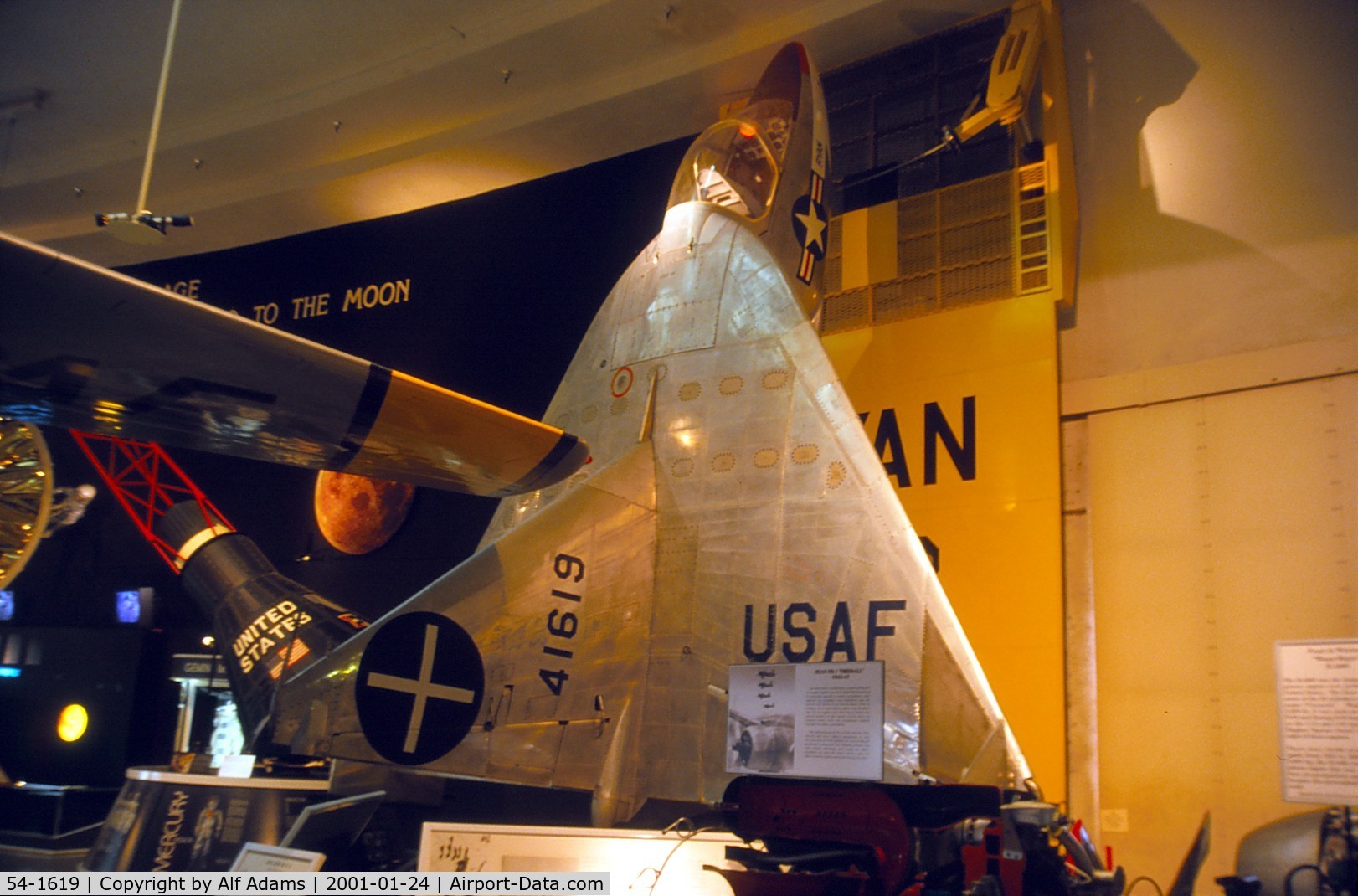 54-1619, 1954 Ryan X-13A-RY Vertijet C/N Not found 54-1619, Shown displayed inside at the San Diego Air & Space Museum in 2001.