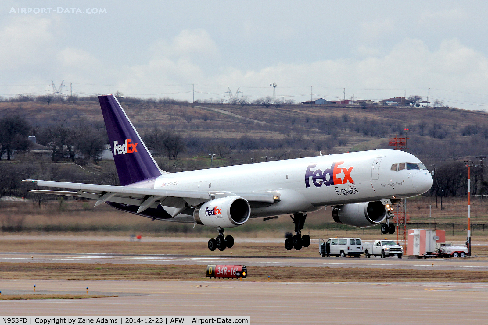 N953FD, 1997 Boeing 757-236 C/N 28667, Landing at Alliance Airport - Fort Worth, TX