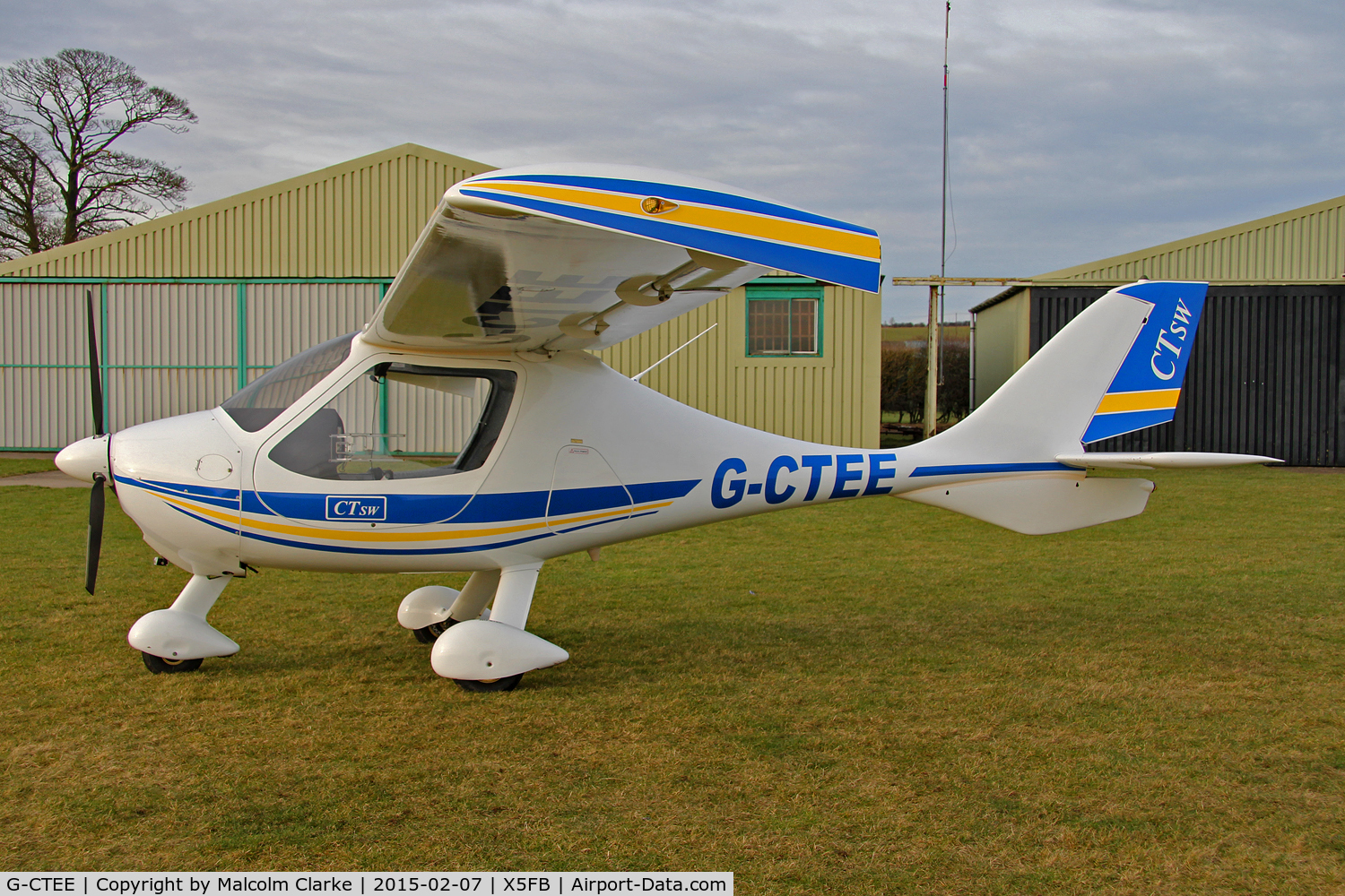 G-CTEE, 2007 Flight Design CTSW C/N 8269, Flight Design CTSW at Fishburn Airfield UK, February 7th 2015.