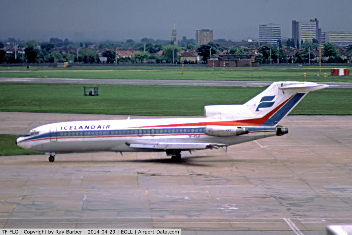 TF-FLG, 1968 Boeing 727-185C C/N 19826, TF-FLG   Boeing 727-185 [19826] (Icelandair) Heathrow~G (date unknown). From a slide.