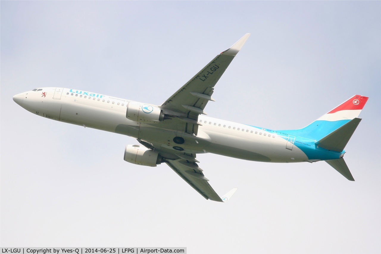 LX-LGU, 2012 Boeing 737-8C9 C/N 41047, Boeing 737-8C9, Take-off Rwy 27L, Roissy Charles De Gaulle Airport (LFPG-CDG)