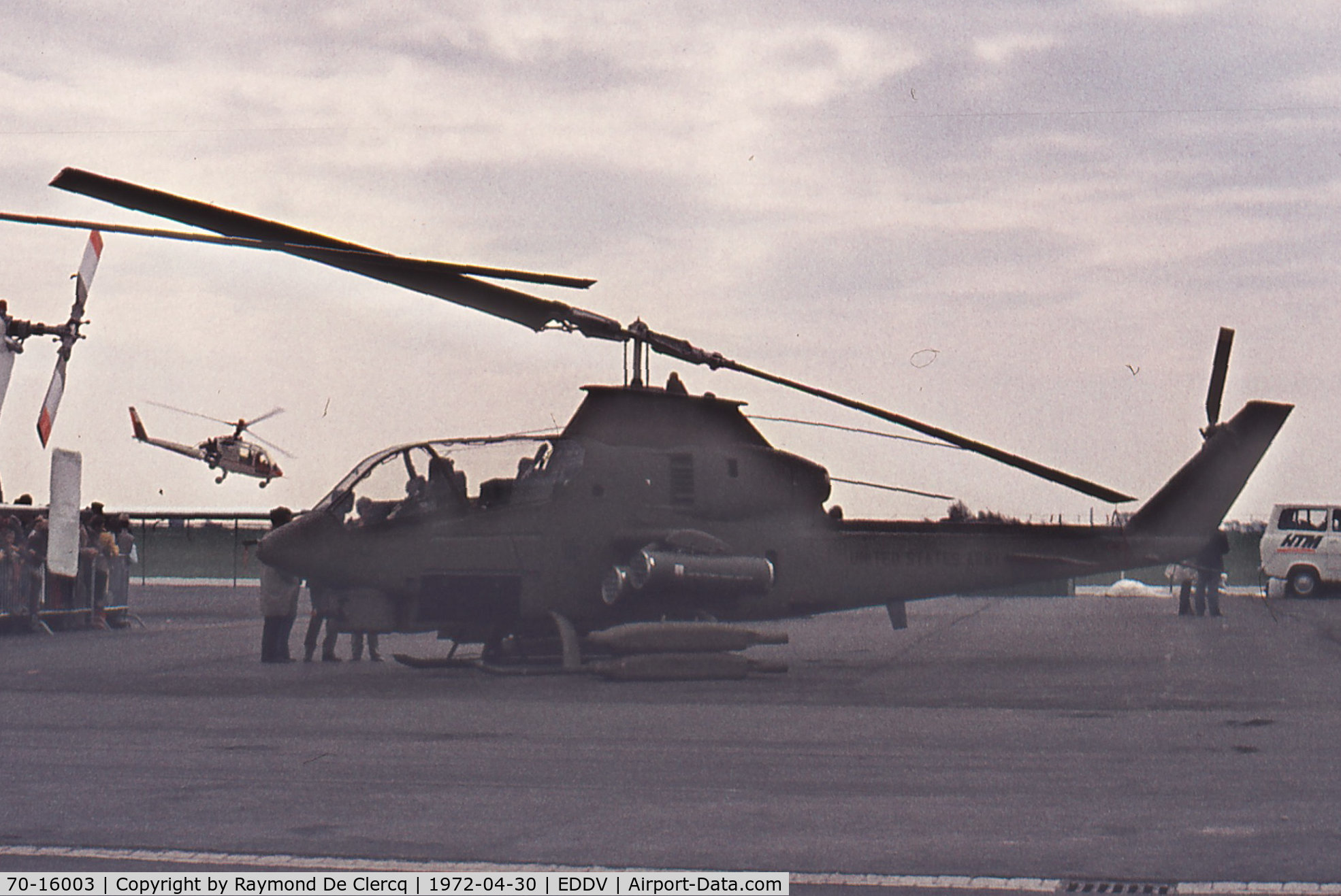 70-16003, 1970 Bell AH-1G Cobra C/N 20947, 16003 at the Hanover show 1972.