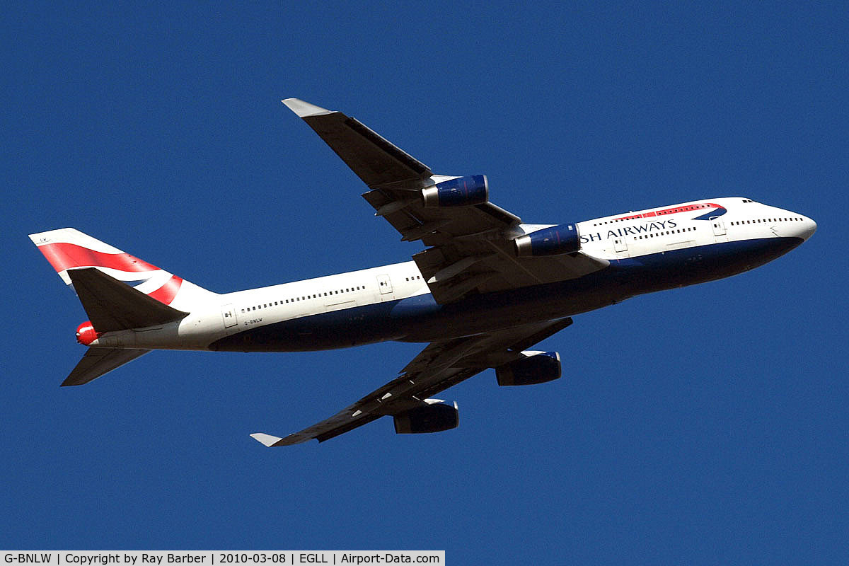 G-BNLW, 1992 Boeing 747-436 C/N 25432, Boeing 747-436 [25432] (British Airways) Home~G 08/03/2010. Departing from 09's
