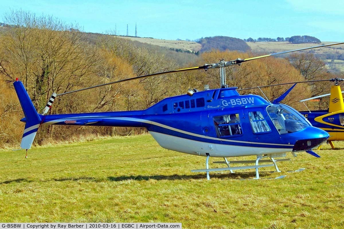 G-BSBW, 1982 Bell 206B JetRanger III C/N 3664, Bell 206B3 Jet Ranger III [3664] Cheltenham Racecourse~G 16/03/2010