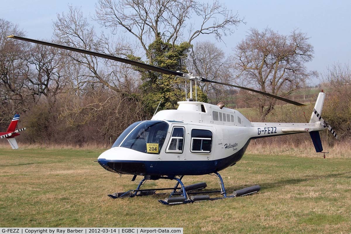 G-FEZZ, 1970 Agusta AB-206B JetRanger II C/N 8317, Agusta-Bell AB.206B Jet Ranger II [8317] (Helicopter Services) Cheltenham Racecourse~G 14/03/2012