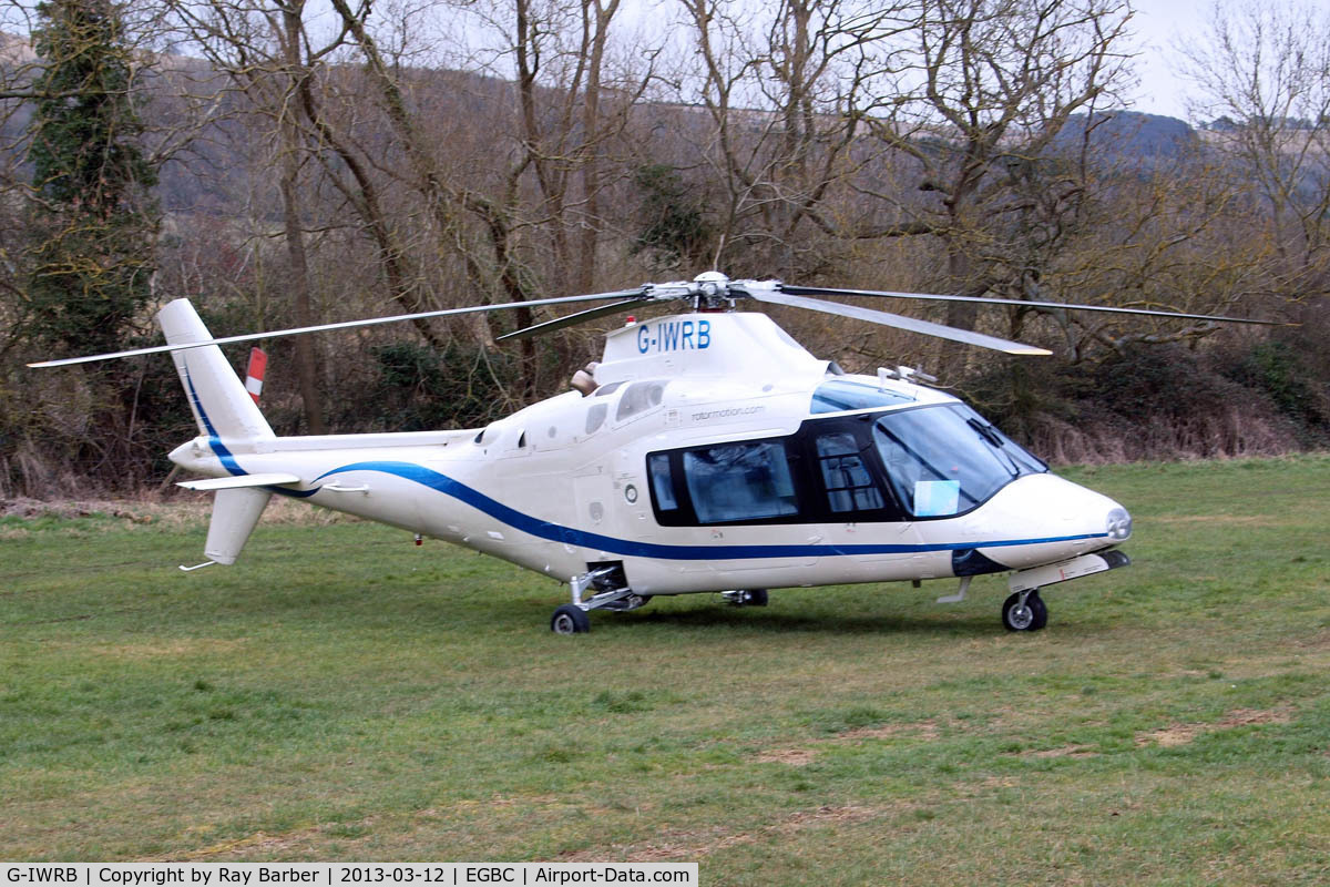 G-IWRB, 1987 Agusta A-109A-2 C/N 7386, Agusta A.109A-2 [7386] Cheltenham~G 12/03/2013