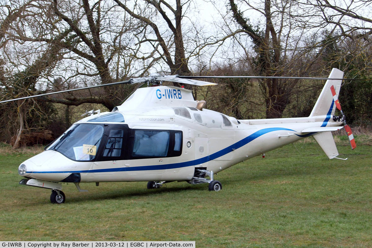 G-IWRB, 1987 Agusta A-109A-2 C/N 7386, Agusta A.109A-2 [7386] Cheltenham~G 12/03/2013