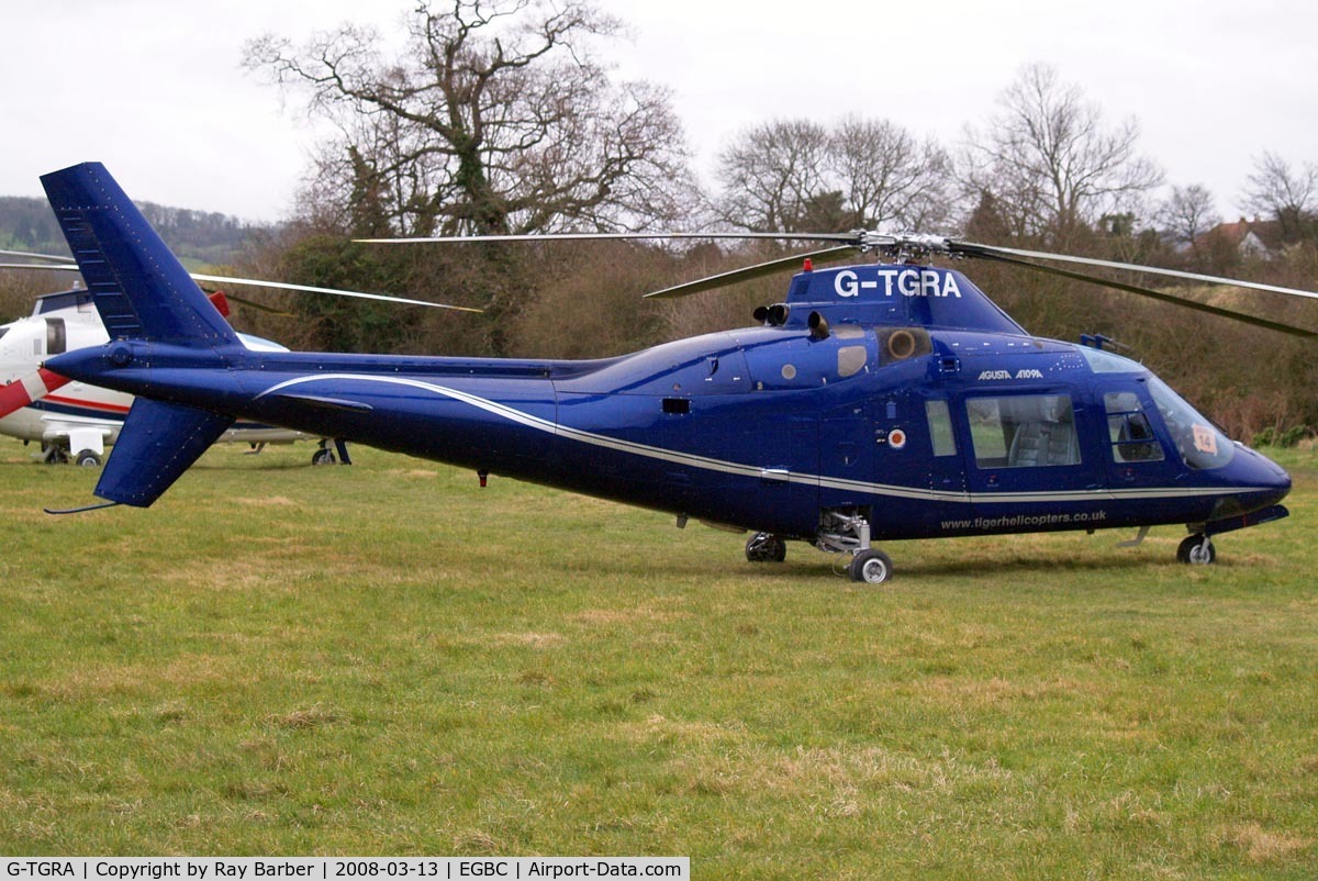 G-TGRA, 1982 Agusta A-109A Hirundo C/N 7201, Agusta A.109A [7201] Cheltenham~G 13/03/2008
