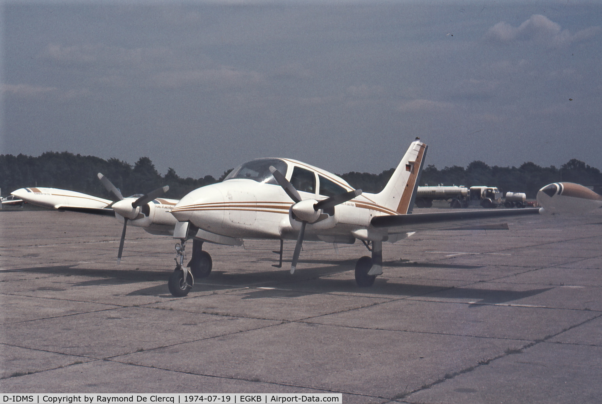 D-IDMS, 1972 Cessna 310Q C/N 310Q0630, At Biggin Hill in 1974.
