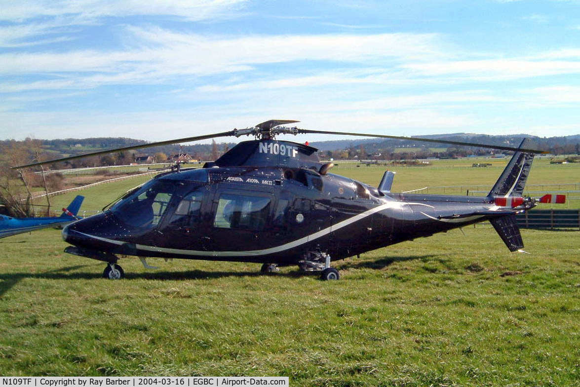 N109TF, 1985 Agusta A109A II C/N 7328, Agusta A.109A-2 [7328] Cheltenham Racecourse~G 16/03/2004