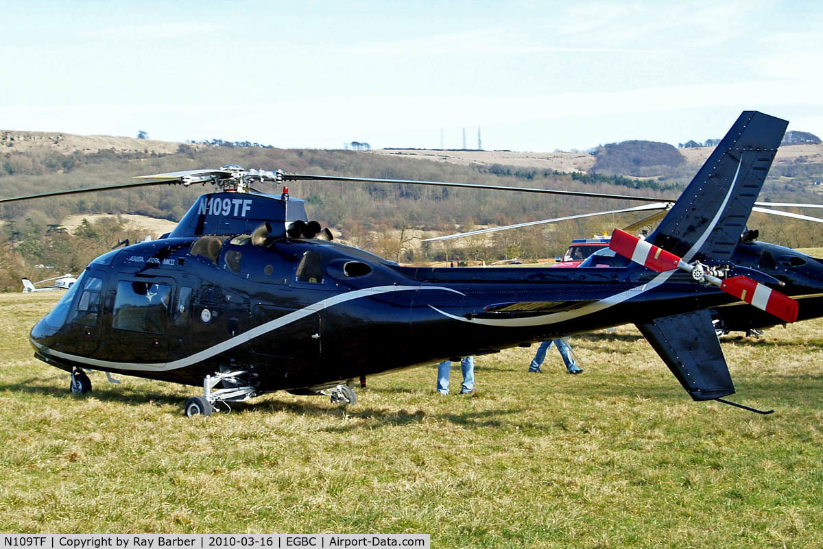 N109TF, 1985 Agusta A109A II C/N 7328, Agusta A.109A-2 [7328] Cheltenham Racecourse~G 16/03/2010