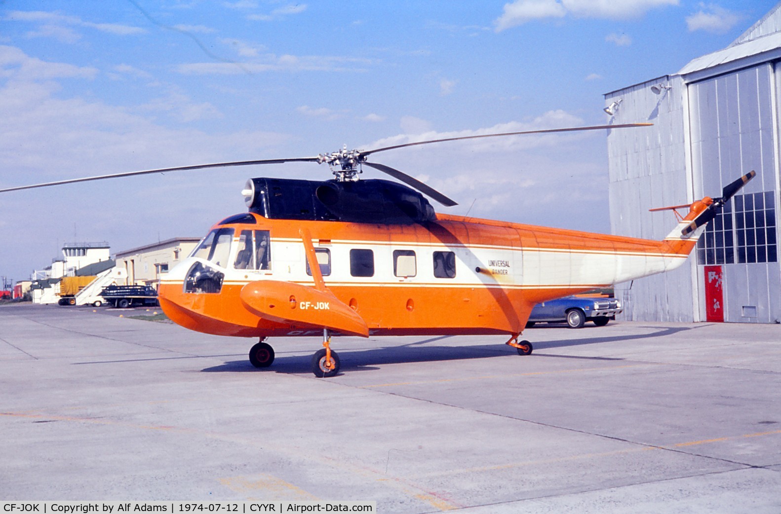 CF-JOK, Sikorsky S-62A C/N 62062, At Goose Bay, Labrador, Canada in 1974.