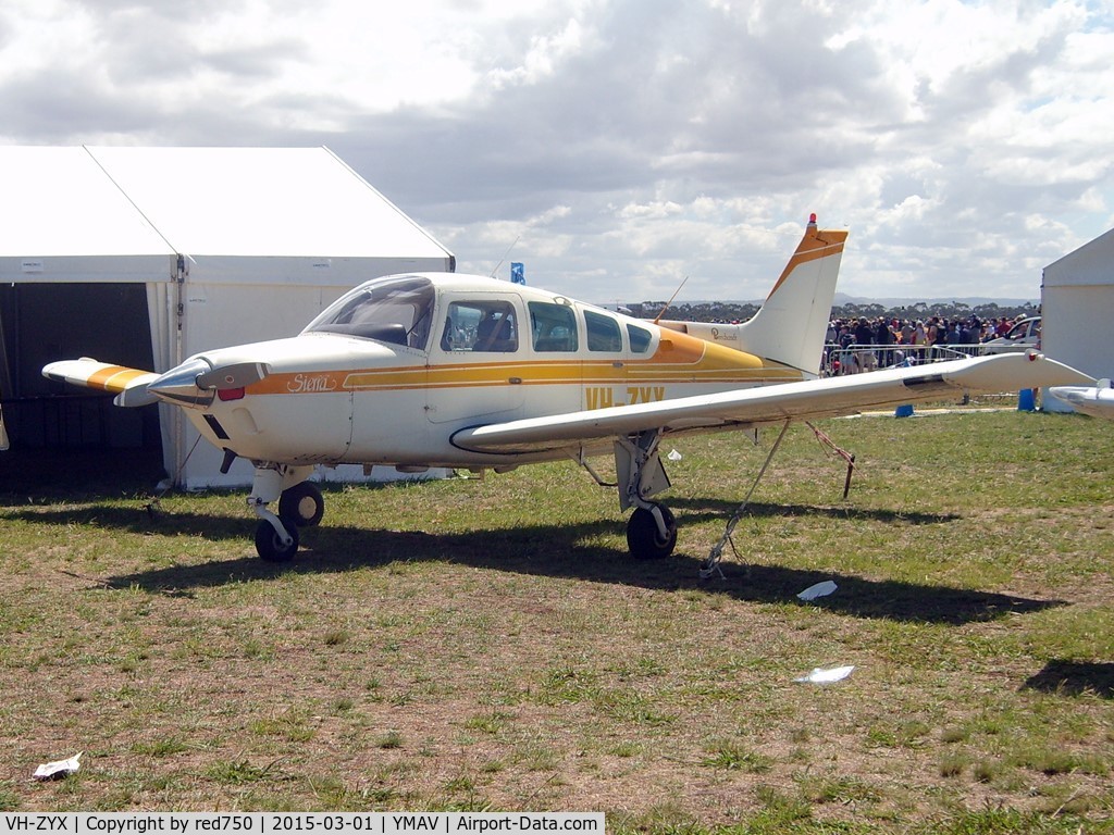 VH-ZYX, 1980 Beech C24R Sierra C/N MC-732, Beech Sierra VH-ZYX at Avalon 2015