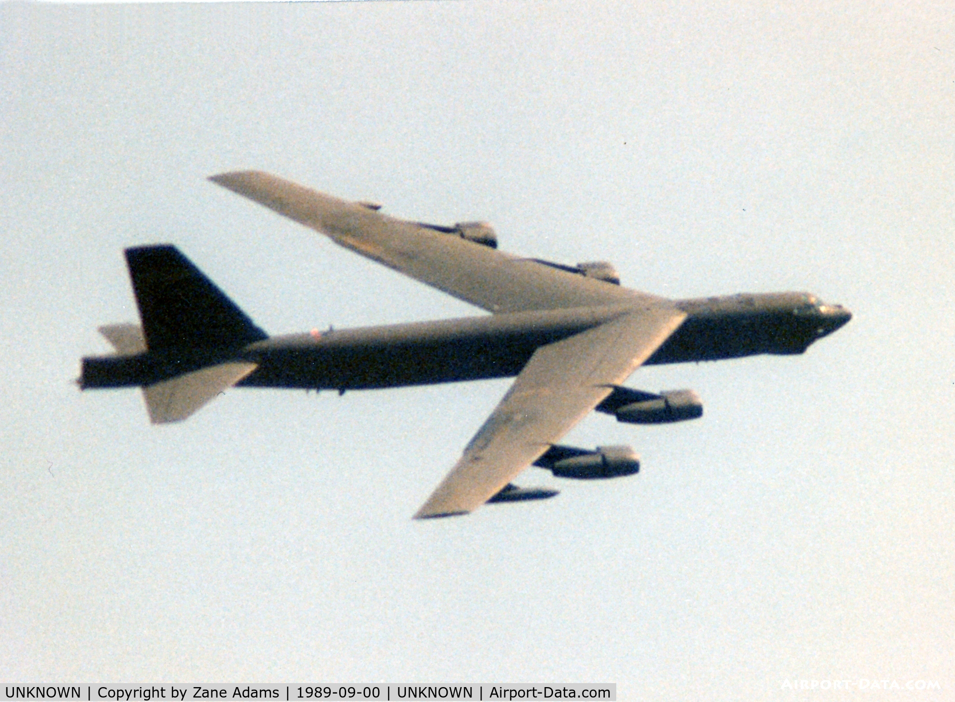UNKNOWN, Boeing B-52G Stratofortress C/N Unknown, B-52 from Carswell AFB making a flyby at Meacham Field Airshow 1989