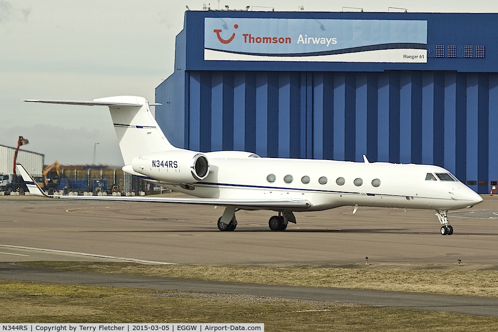 N344RS, 2013 Gulfstream Aerospace GV-SP (G550) C/N 5444, 2013 Gulfstream Aerospace G550 (VSP), c/n: 5444 at Luton