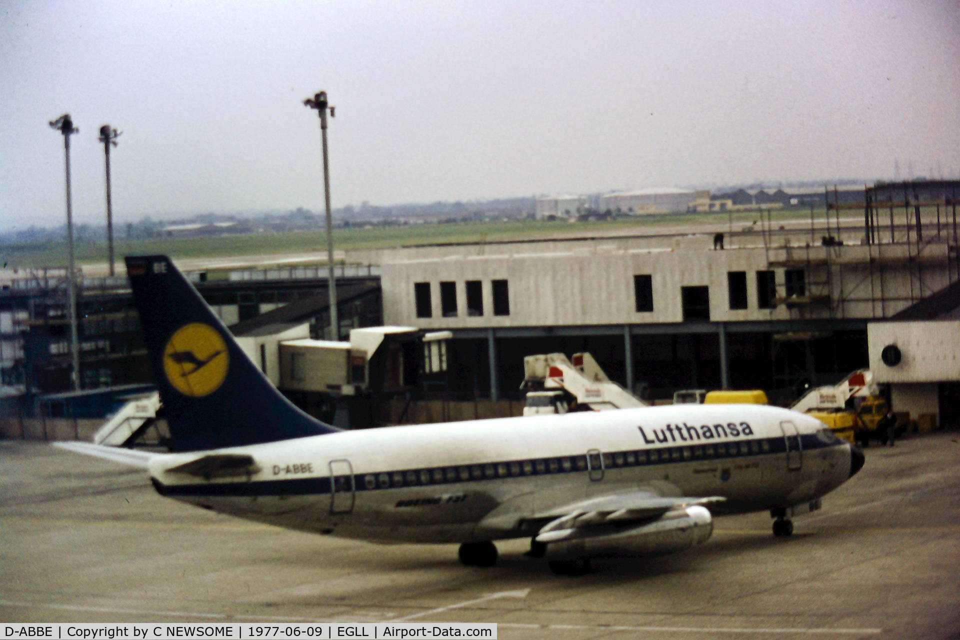 D-ABBE, 1969 Boeing 737-230C C/N 20253, D-ABBE 737-230C 20253 LUFTHANSA LHR 9-6-77