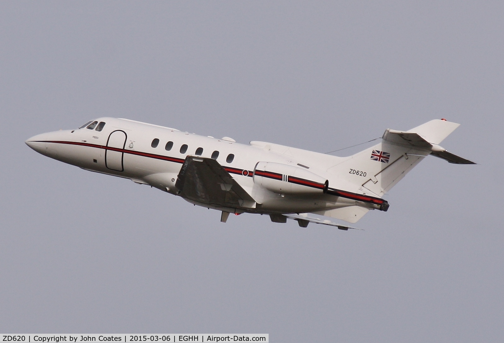 ZD620, British Aerospace BAe-125 CC.3 C/N 257181, Departing after a short visit