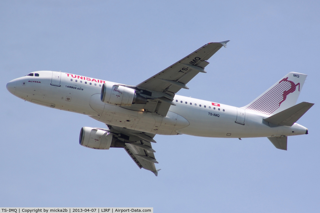 TS-IMQ, 2007 Airbus A319-112 C/N 3096, Take off