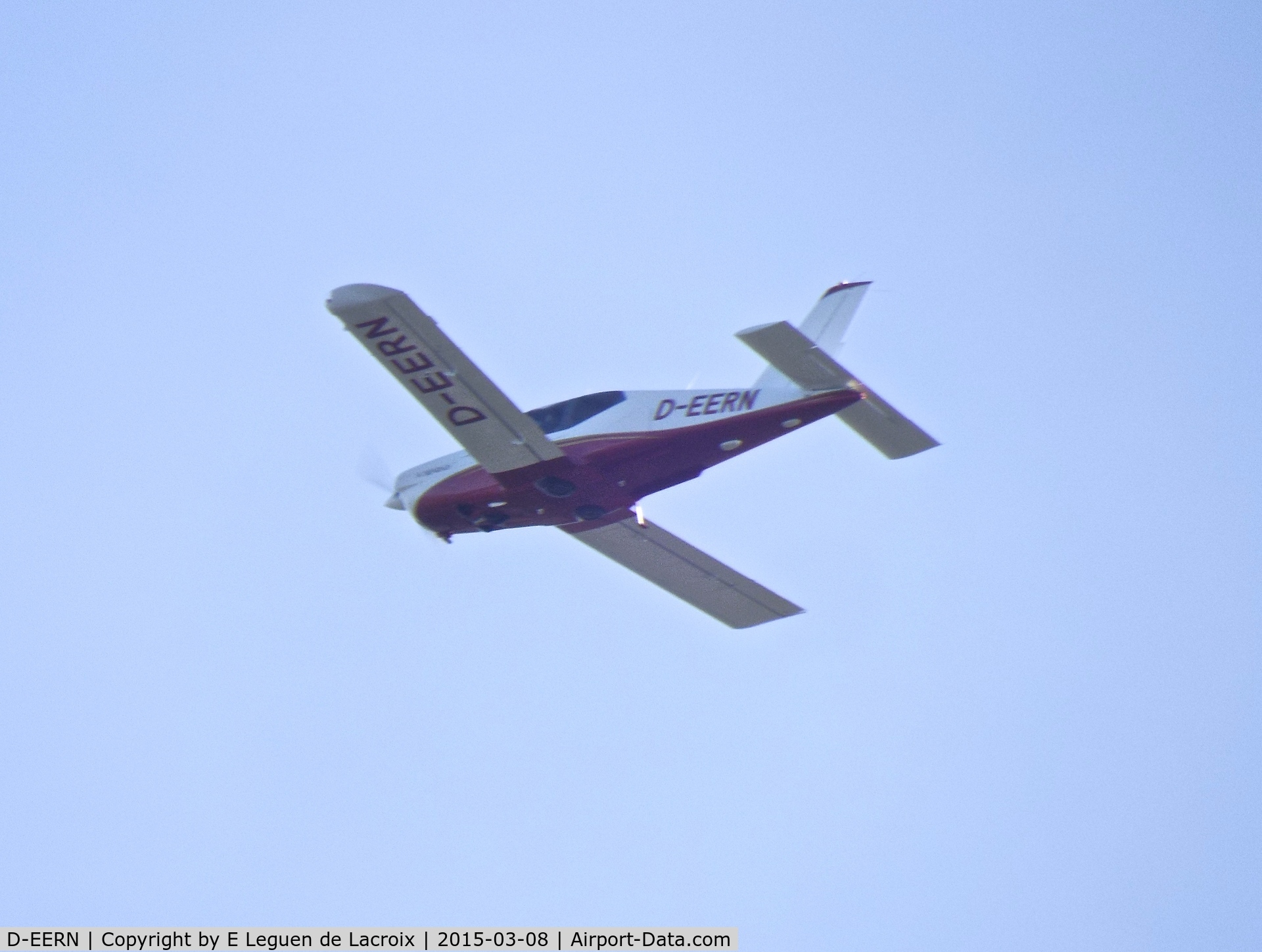 D-EERN, 1996 Socata TB-20 Trinidad C/N 643, D-EERN in new color scheme flying over Steenhuffel, Belgium