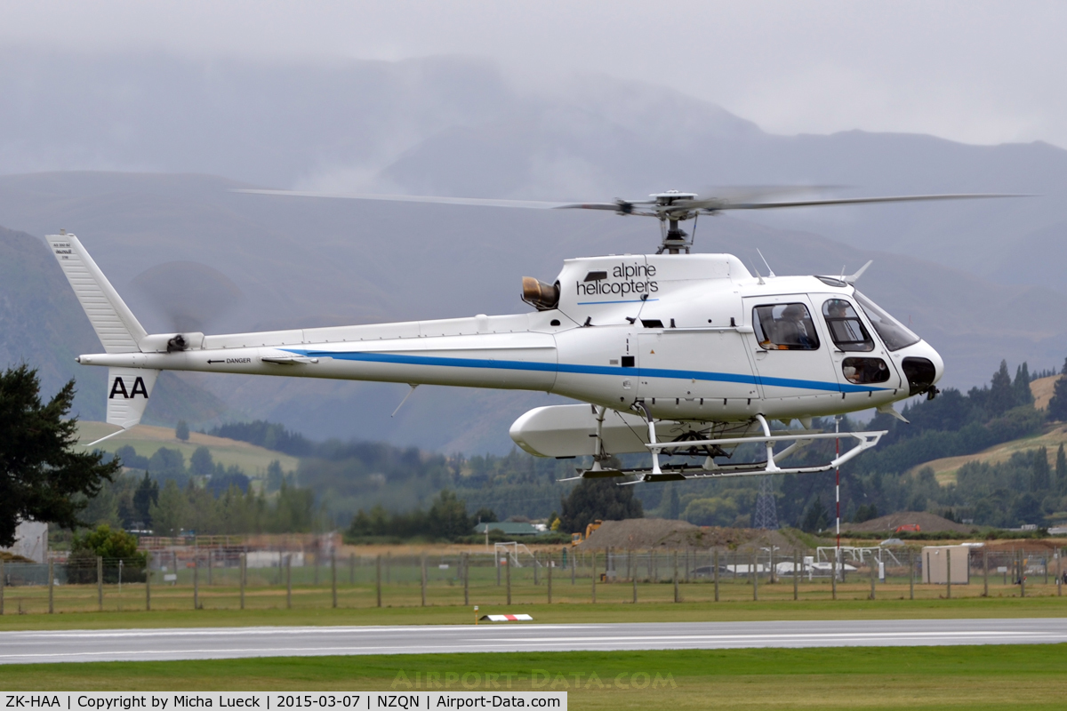 ZK-HAA, Eurocopter AS-350B-2 Ecureuil Ecureuil C/N 3700, At Queenstown