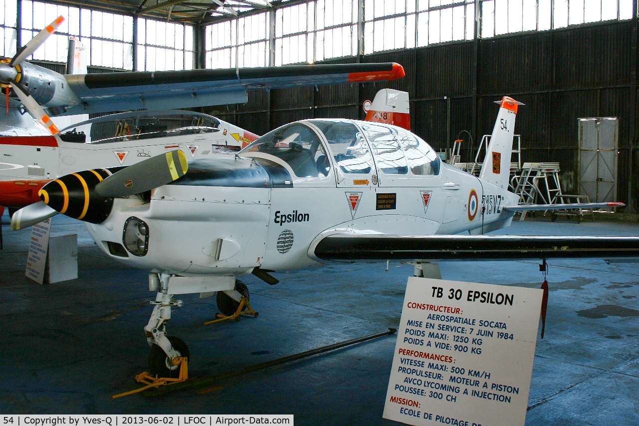 54, Socata TB-30 Epsilon C/N 54, Socata TB-30 Epsilon, Canopée Museum Châteaudun Air Base 279 (LFOC)