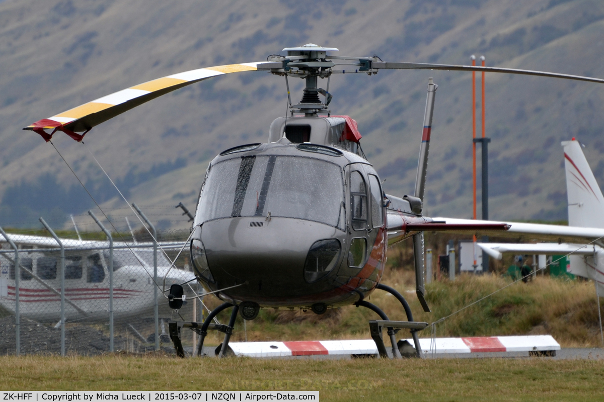 ZK-HFF, Eurocopter AS-350B-2 Ecureuil Ecureuil C/N 4967, At Queenstown
