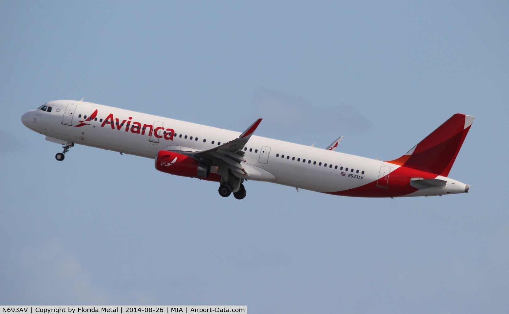 N693AV, 2014 Airbus A321-231 C/N 6002, Avianca A321