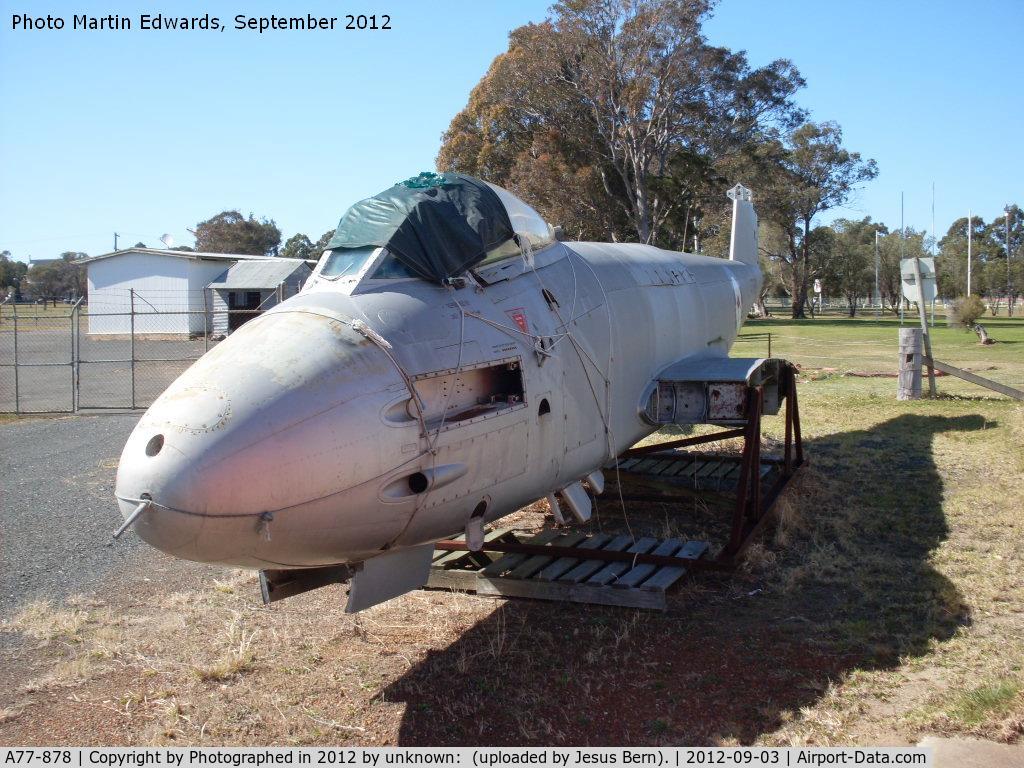 A77-878, 1952 Gloster Meteor F.8 C/N WK907, Currently at the FAA Museum in Nowra since 2008.