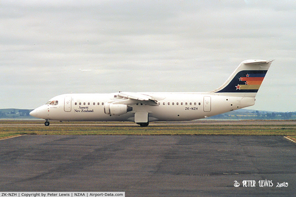 ZK-NZH, 1989 British Aerospace BAe.146-300 C/N E3137, Bilmans Management Ltd., Christchurch (t/a Ansett New Zealand).  1996