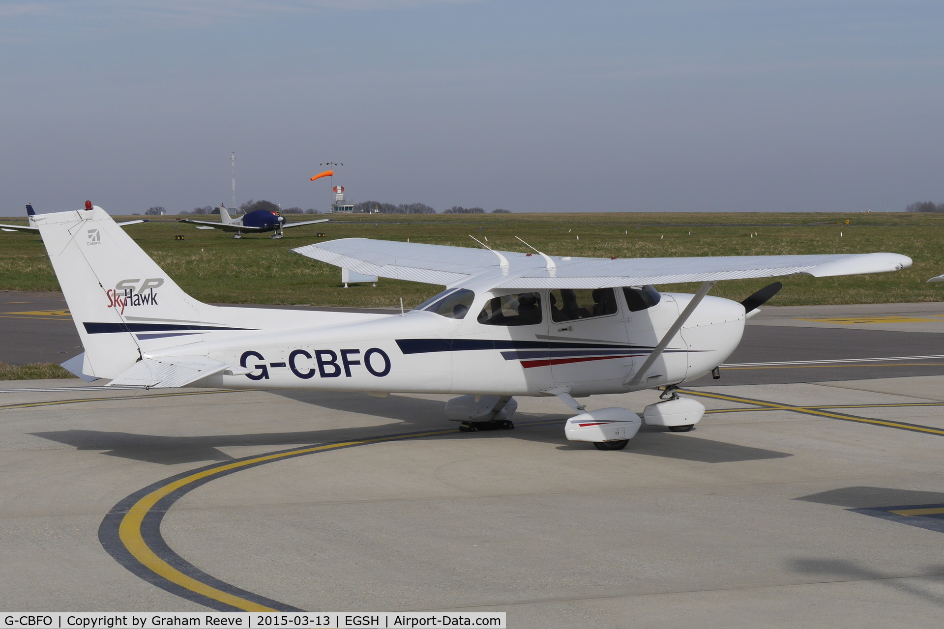 G-CBFO, 2001 Cessna 172S Skyhawk SP C/N 172S8929, Parked at Norwich.