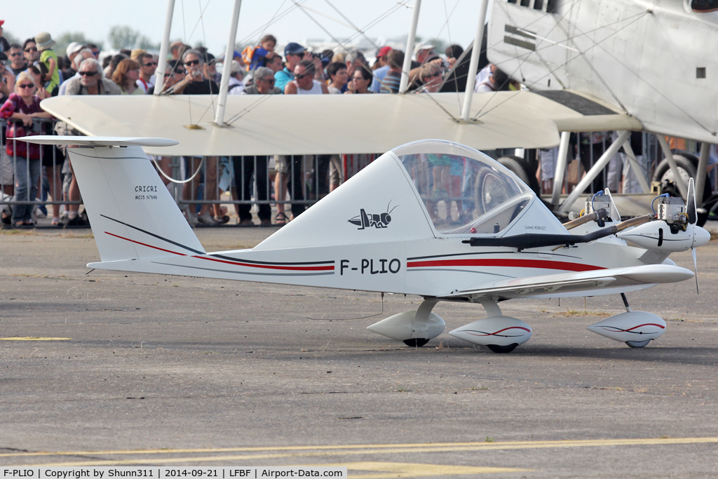 F-PLIO, 2011 Colomban MC-15 Cri-Cri (Cricket) C/N 646, Participant of the LFBF Airshow 2014 - Demo aircraft