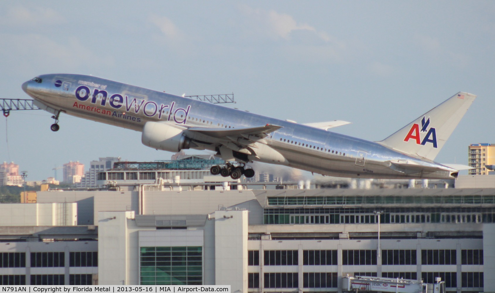 N791AN, 2000 Boeing 777-223/ER C/N 30254, American One World