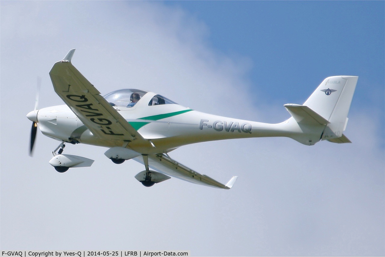 F-GVAQ, Aquila A210 (AT01) C/N AT01-104, Aquila A210 (AT01), Take off rwy 25L, Brest-Bretagne Airport (LFRB-BES)