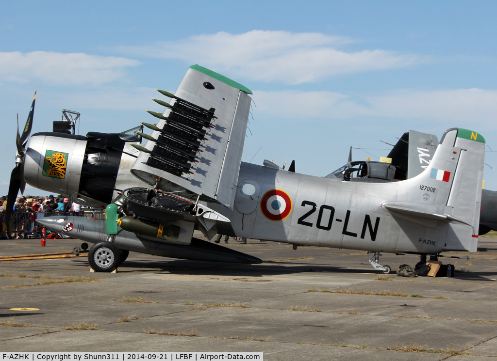 F-AZHK, Douglas AD-4N Skyraider C/N 7802, Participant of the LFBF Airshow 2014 - Demo aircraft