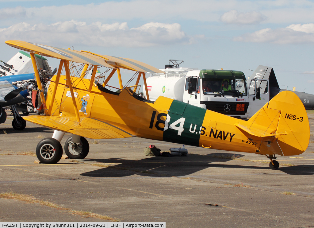 F-AZST, Boeing PT-17 Kaydet (A75N1) C/N A75-2184, Participant of the LFBF Airshow 2014 - Demo aircraft
