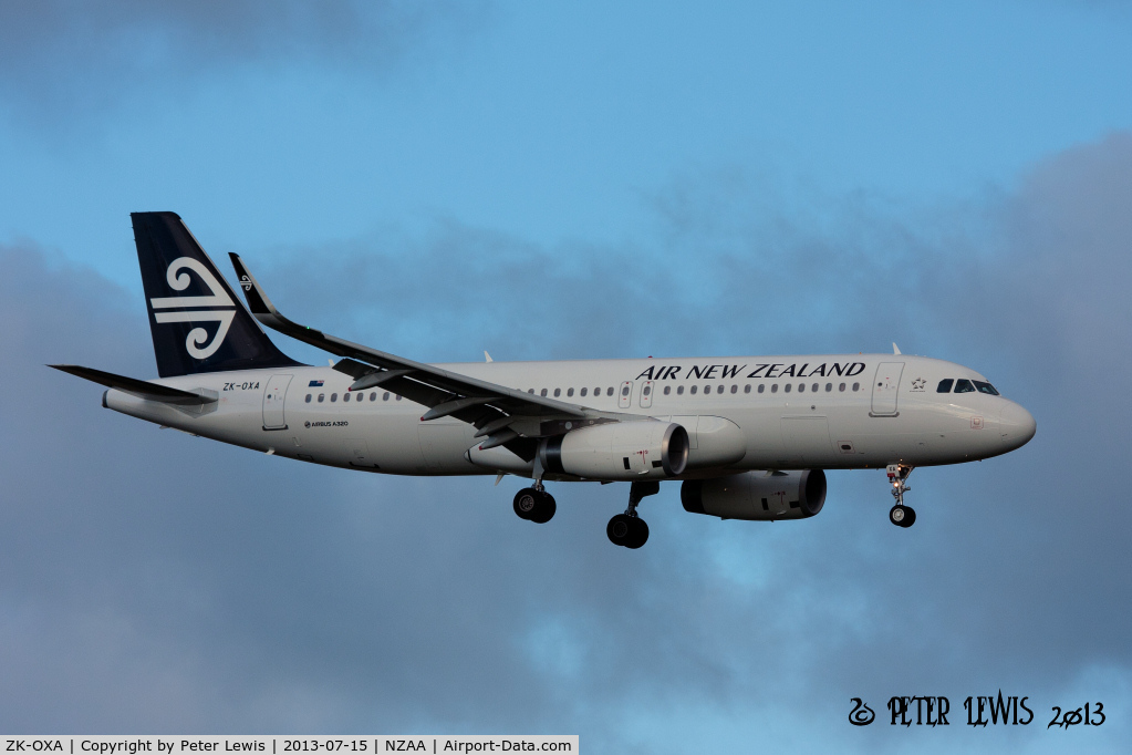 ZK-OXA, 2013 Airbus A320-232 C/N 5269, Air New Zealand Ltd., Auckland